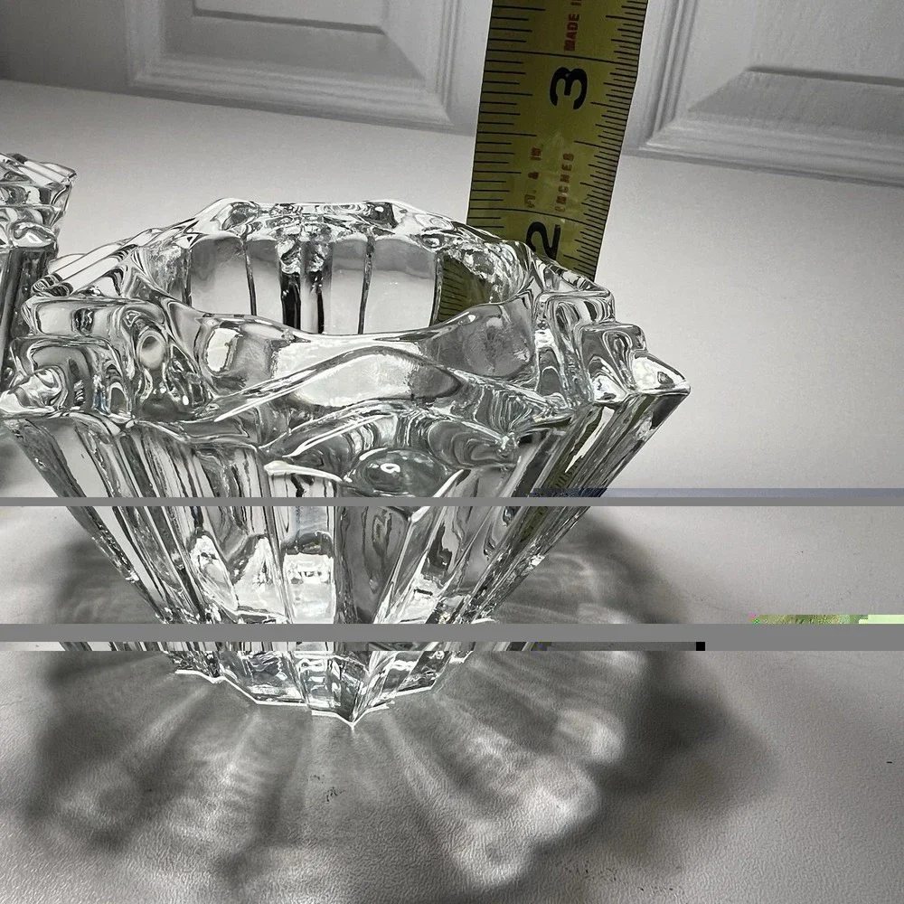 Set of 2 Crystal Prism 2 Inch Votive Candle Holder